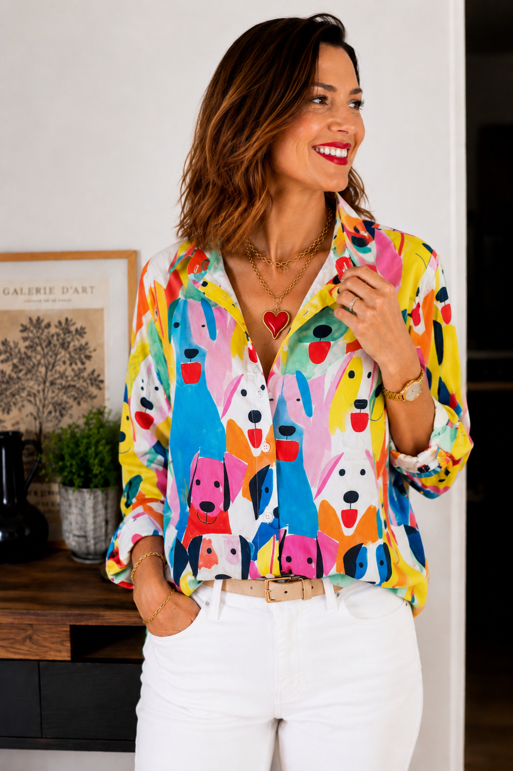 Chemise Happy Dogs™ – L’explosion de couleurs qui illumine vos journées 🌈