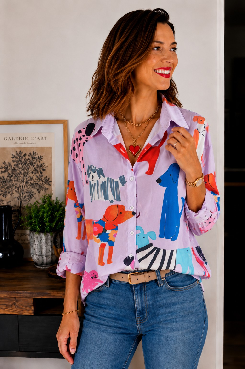 Chemise Femme « Lola » – Style Original et Tendance 🌈✨