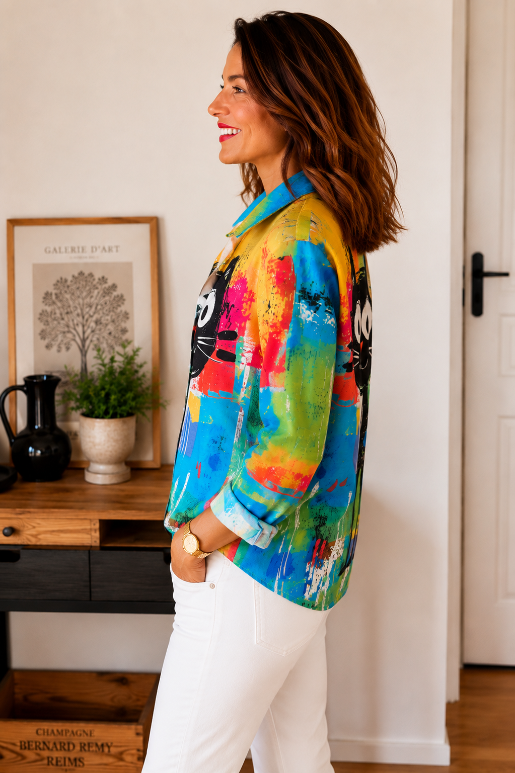 Chemise Chat – Une Pièce Unique Pleine de Caractère 🎨