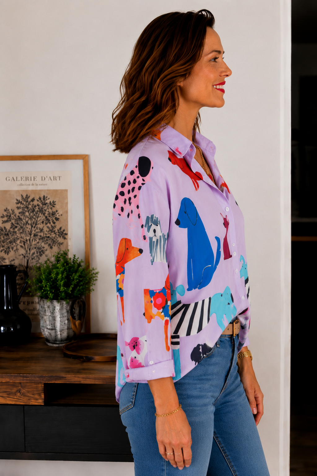 Chemise Femme « Lola » – Style Original et Tendance 🌈✨