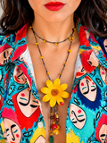 Collier Sautoir Fleur Bohème Chic 🌼